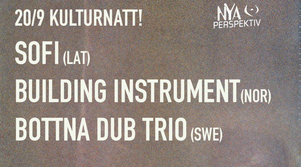 Sofi + Building Instrument + Bottna Dub Trio i Västerås 20 september
